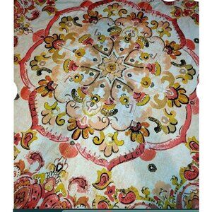 Opalhouse 57" Square Boho Floral Tablecloth With Tassels